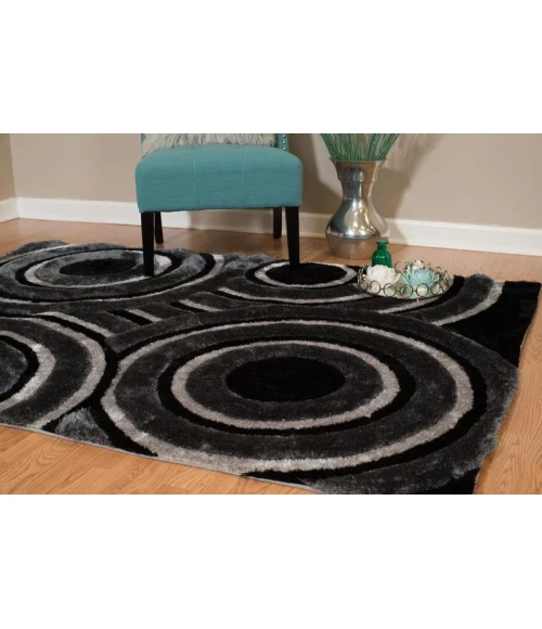 United Weavers of America FINESSE-RECORDS-BLACK-58-20570 Area Rug