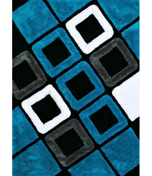 United Weavers of America FINESSE-PLUSH-AQUA-912-21063 Area Rug