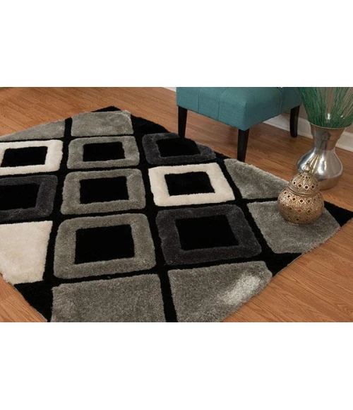 United Weavers of America FINESSE-PLUSH-BLACK-912-21070 Area Rug