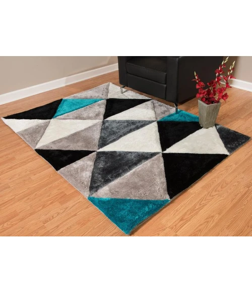 United Weavers of America FINESSE-OPULENT-AQUA-58-21363 Area Rug