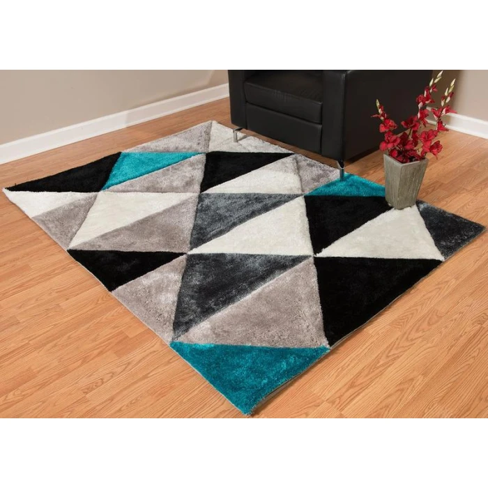 United Weavers of America FINESSE-OPULENT-AQUA-58-21363 Area Rug