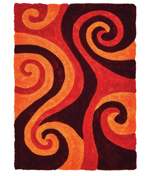 United Weavers Finesse Burnt Orange 2100-21550 5 ft. 3 in. X 7 ft. 2 in. Rectangle Rug