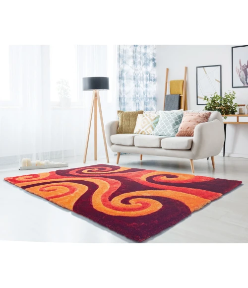 United Weavers Finesse Burnt Orange 2100-21550 5 ft. 3 in. X 7 ft. 2 in. Rectangle Rug