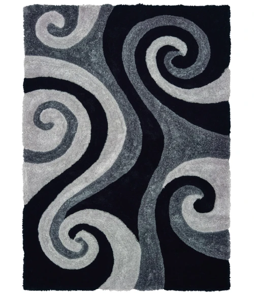 United Weavers Finesse Black 2100-21570 7 ft. 10 in. X 10 ft. 6 in. Rectangle Rug