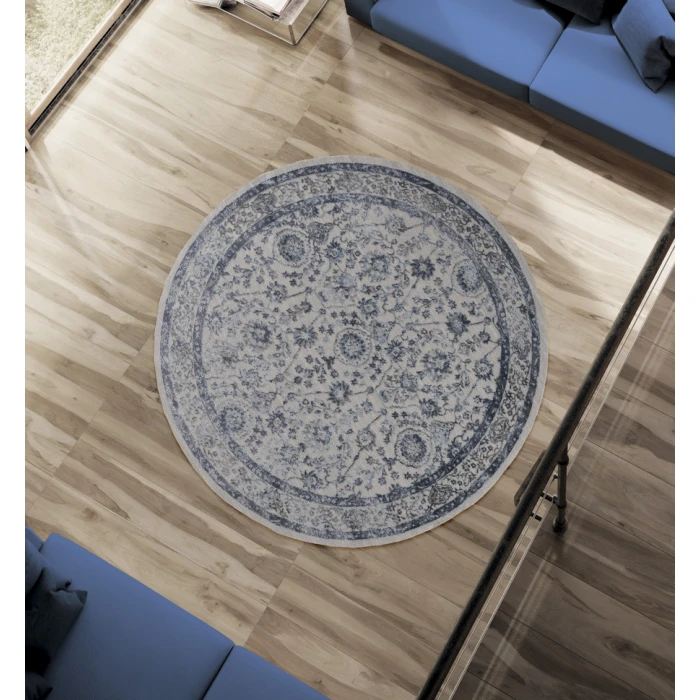 United Weavers Cascades Blue 2601-10260 7 ft. 10 in. RD Round Rug