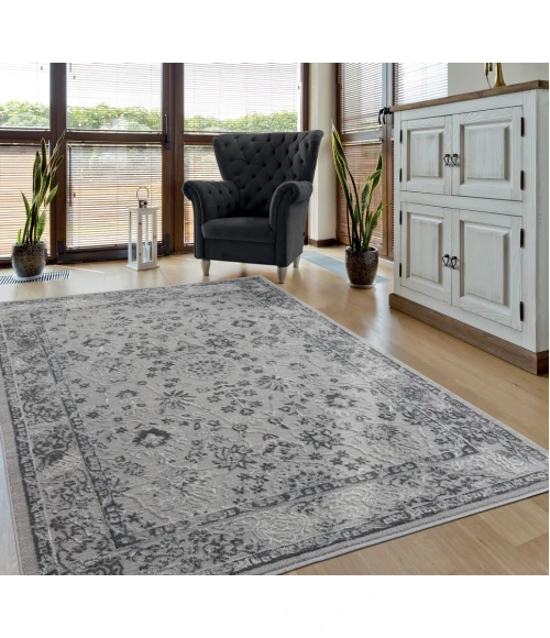 United Weavers Cascades Grey 2601-10272 1 ft. 11 in. X 3 ft. Rectangle Rug