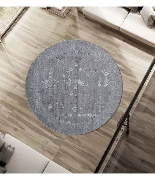 United Weavers Cascades Plum 2601-10382 7 ft. 10 in. RD Round Rug