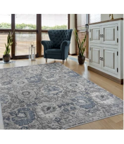 United Weavers Cascades Blue 2601-10460 5 ft. 3 in. X 7 ft. 2 in. Rectangle Rug