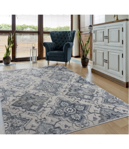 United Weavers Cascades Blue 2601-10560 5 ft. 3 in. X 7 ft. 2 in. Rectangle Rug