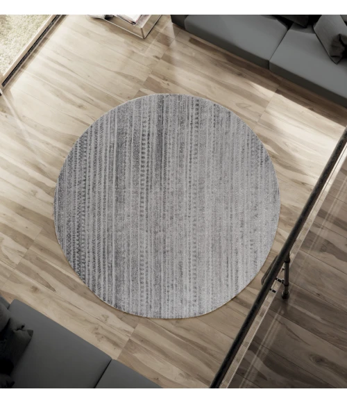 United Weavers Cascades Grey 2601-10772 7 ft. 10 in. RD Round Rug