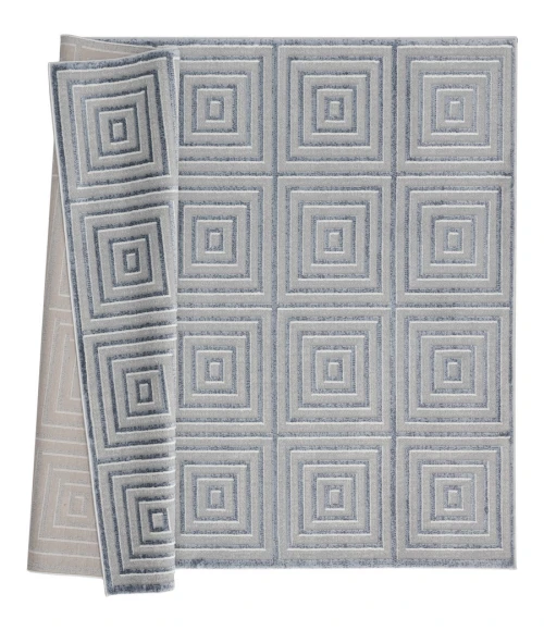 United Weavers Cascades Blue/Grey 2601-10867 5 ft. 3 in. X 7 ft. 2 in. Rectangle Rug