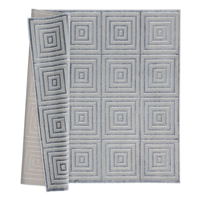 United Weavers Cascades Blue/Grey 2601-10867 7 ft. 10 in. X 10 ft. 6 in. Rectangle Rug