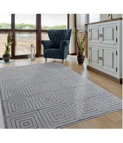 United Weavers Cascades Blue/Grey 2601-10867 5 ft. 3 in. X 7 ft. 2 in. Rectangle Rug