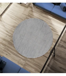 United Weavers Cascades Blue/Grey 2601-10867 7 ft. 10 in. RD Round Rug