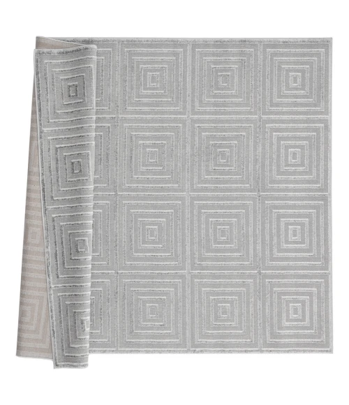 United Weavers Cascades Silver 2601-10871 5 ft. 3 in. X 7 ft. 2 in. Rectangle Rug