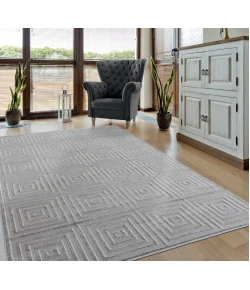 United Weavers Cascades Silver 2601-10871 5 ft. 3 in. X 7 ft. 2 in. Rectangle Rug