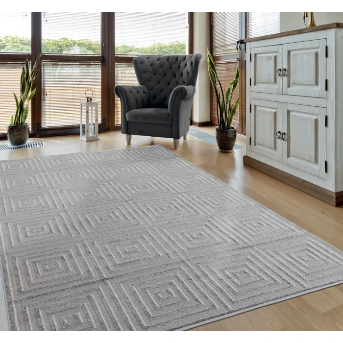 United Weavers Cascades Silver 2601-10871 5 ft. 3 in. X 7 ft. 2 in. Rectangle Rug