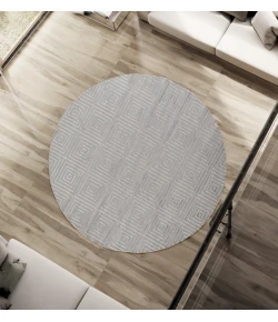 United Weavers Cascades Silver 2601-10871 7 ft. 10 in. RD Round Rug