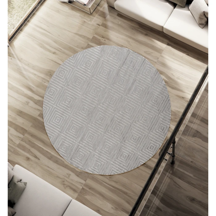 United Weavers Cascades Silver 2601-10871 7 ft. 10 in. RD Round Rug