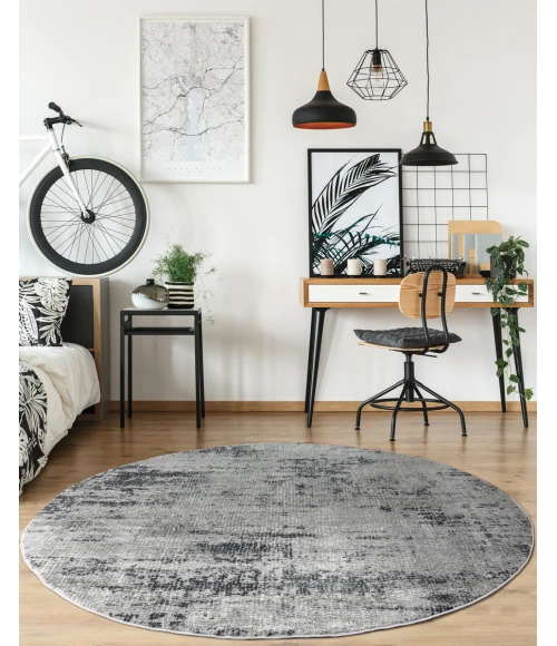 United Weavers Veronica Grey 2610-20372 7 ft. 10 in. RD Round Rug