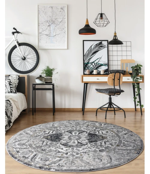 United Weavers Veronica Wheat 2610-20691 7 ft. 10 in. RD Round Rug