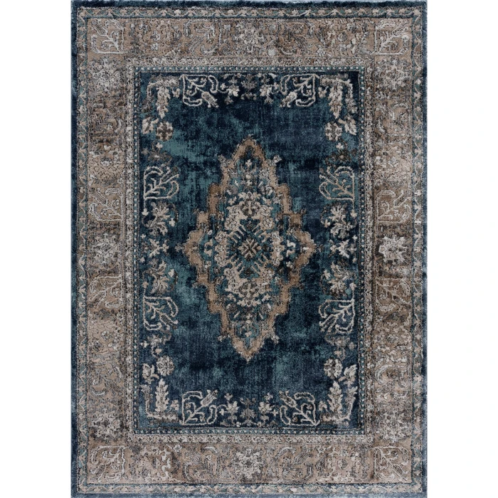 United Weavers Portsmouth Blue 3110-40160 5 ft. 3 in. X 7 ft. 2 in. Rectangle Rug