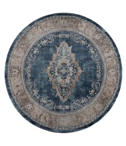 United Weavers Portsmouth Blue 3110-40160 7 ft. 11 in. X 7 ft. 11 in. Round Rug