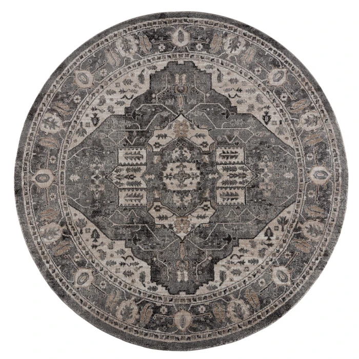 United Weavers Portsmouth Grey 3110-40272 7 ft. 11 in. X 7 ft. 11 in. Round Rug