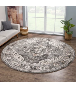 United Weavers Portsmouth Grey 3110-40272 7 ft. 11 in. X 7 ft. 11 in. Round Rug