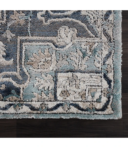 United Weavers Portsmouth Blue 3110-40460 7 ft. 11 in. X 7 ft. 11 in. Round Rug