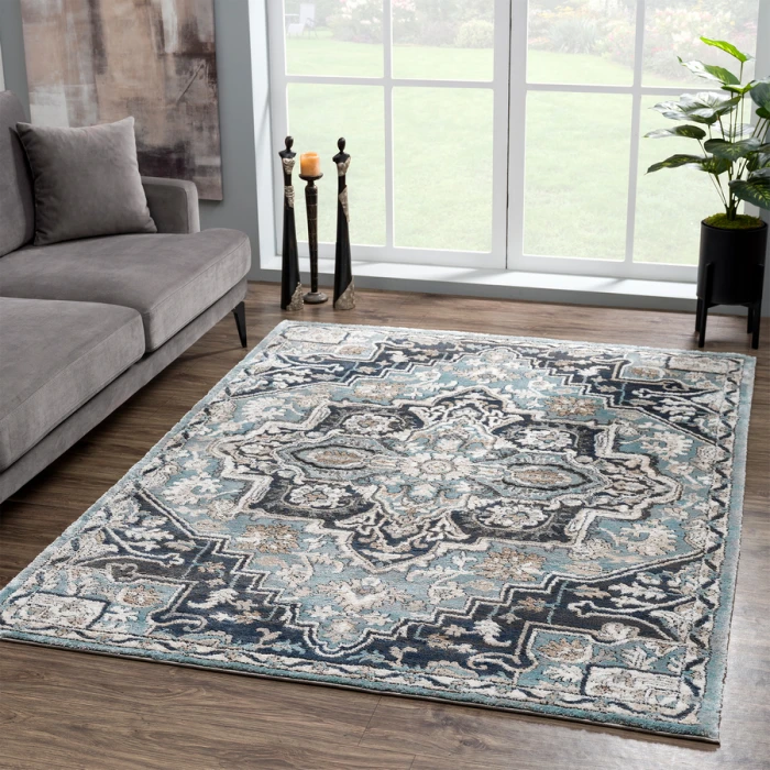 United Weavers Portsmouth Blue 3110-40460 1 ft. 10 in. X 3 ft. Rectangle Rug