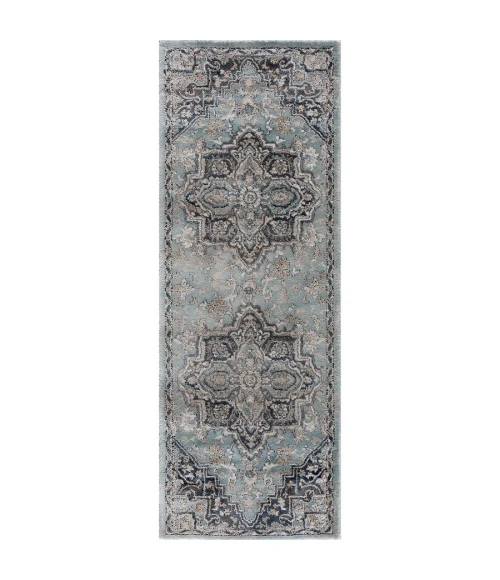 United Weavers Portsmouth Blue 3110-40460 2 ft. 7 in. X 7 ft. 2 in. Rectangle Rug
