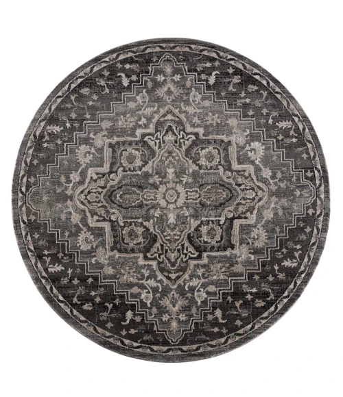 United Weavers Portsmouth Grey 3110-40472 7 ft. 11 in. X 7 ft. 11 in. Round Rug