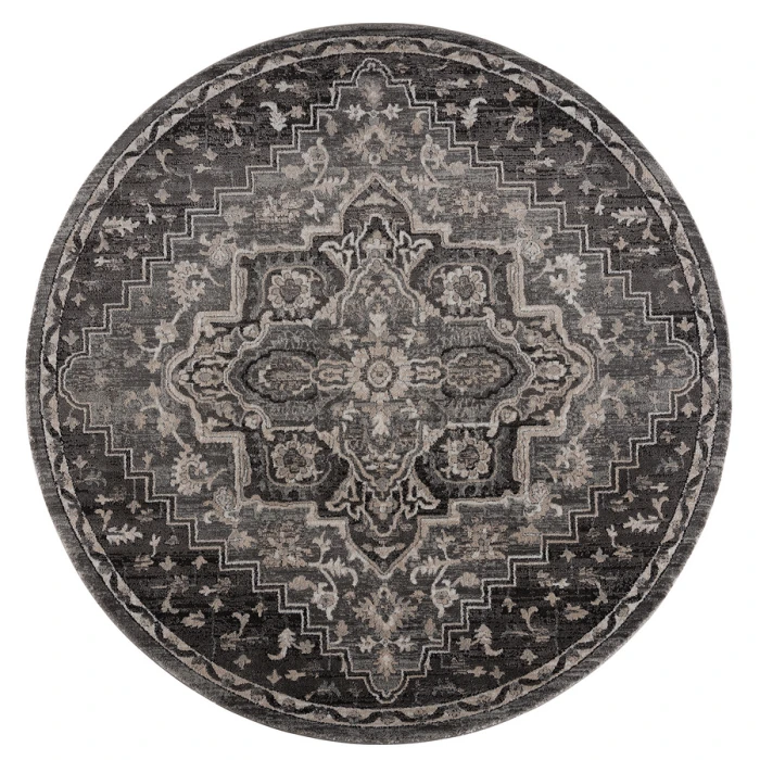 United Weavers Portsmouth Grey 3110-40472 7 ft. 11 in. X 7 ft. 11 in. Round Rug