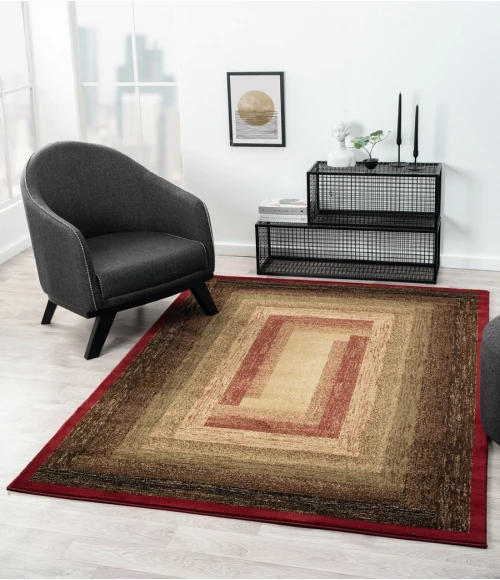 United Weavers Highlands Red 3115-60530 2 ft. 7 in. X 7 ft. 2 in. Rectangle Rug