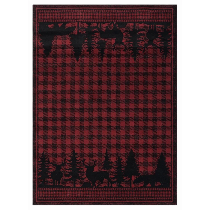 United Weavers Highlands Red 3115-60830 1 ft. 10 in. X 3 ft. Rectangle Rug