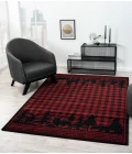 United Weavers Highlands Red 3115-60830 5 ft. 3 in. X 7 ft. 2 in. Rectangle Rug