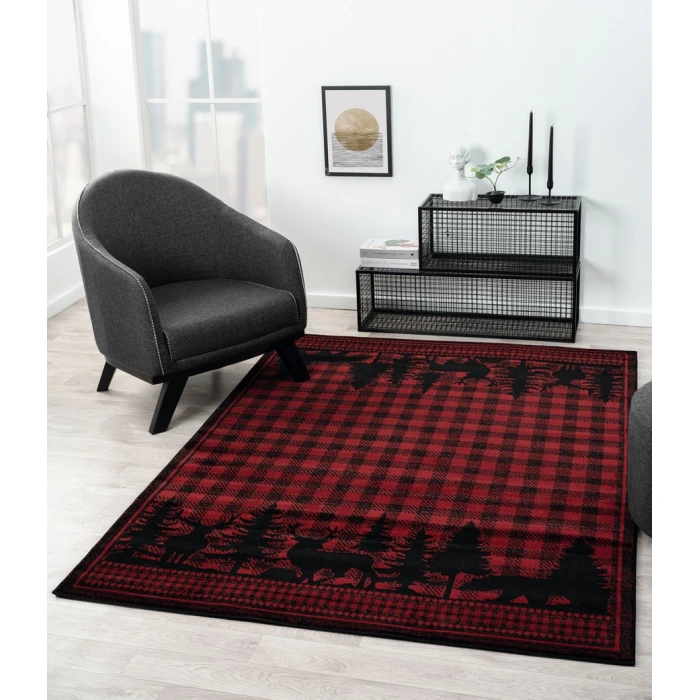United Weavers Highlands Red 3115-60830 1 ft. 10 in. X 3 ft. Rectangle Rug