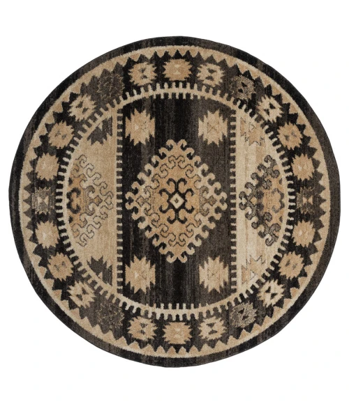 United Weavers Marrakesh Walnut 3801-30054 7 ft. 10 in. Round Round Rug