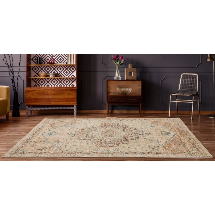 United Weavers Marrakesh Bone 3801-30101 7 ft. 10 in. Round Round Rug