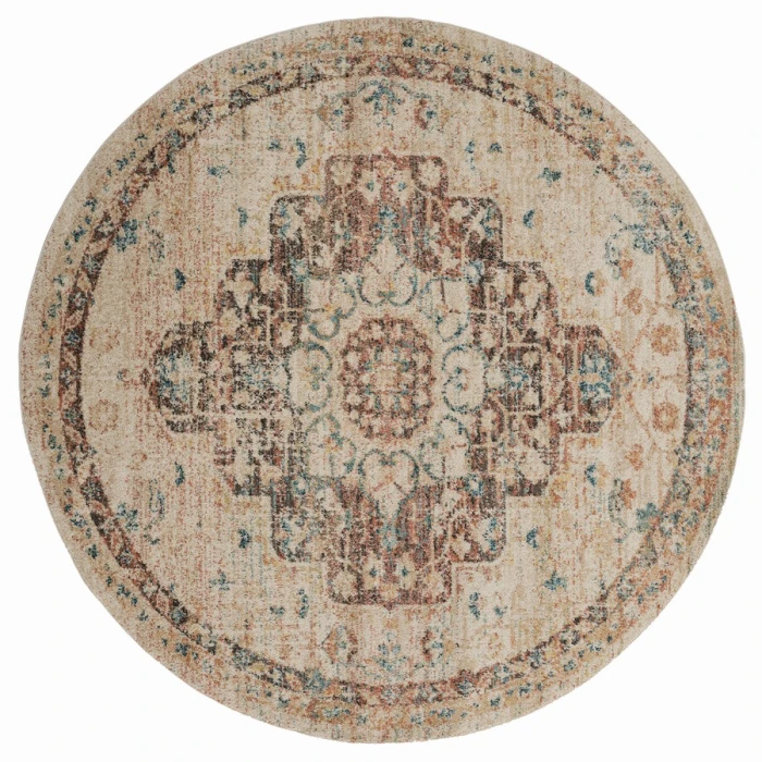 United Weavers Marrakesh Bone 3801-30101 7 ft. 10 in. Round Round Rug