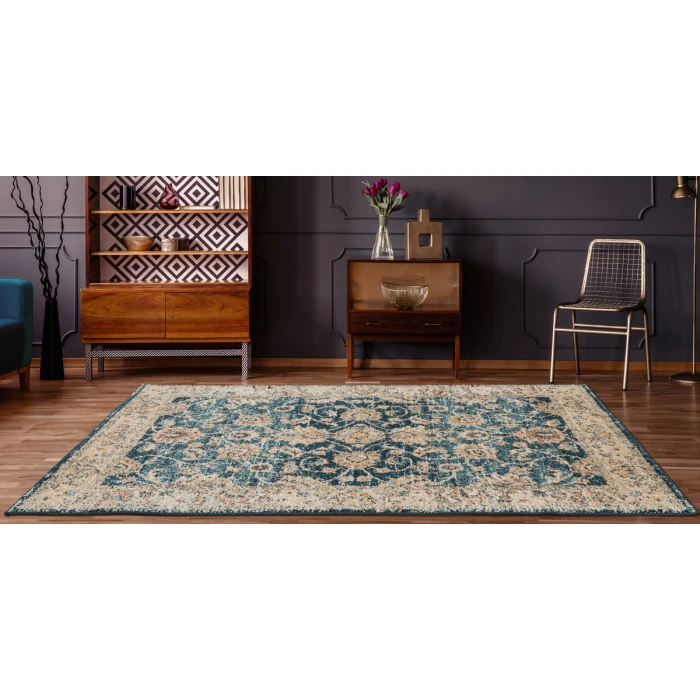 United Weavers Marrakesh Cerulean 3801-30262 7 ft. 10 in. Round Round Rug