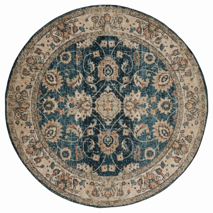 United Weavers Marrakesh Cerulean 3801-30262 7 ft. 10 in. Round Round Rug