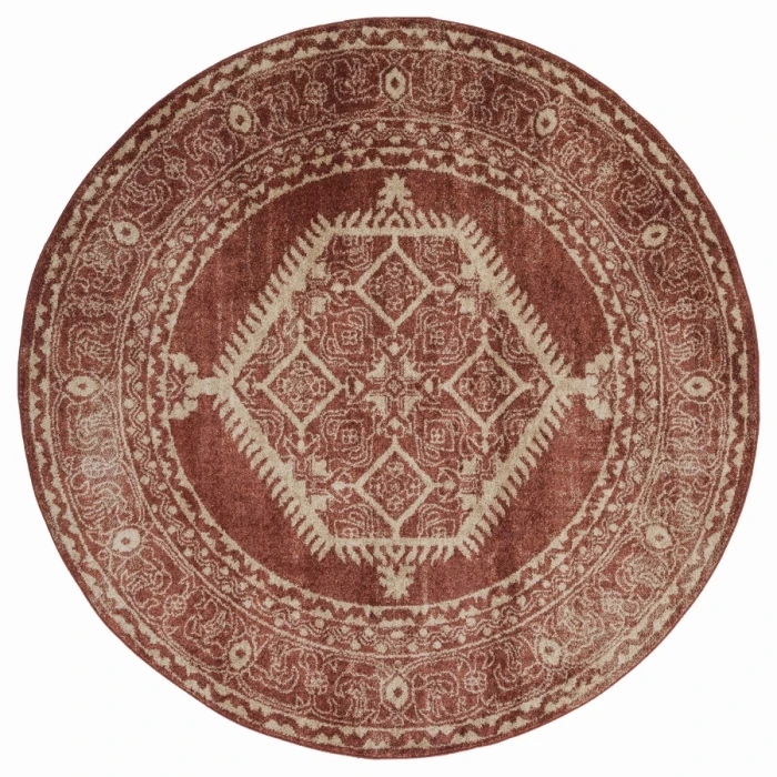 United Weavers Marrakesh Brick 3801-30333 7 ft. 10 in. Round Round Rug