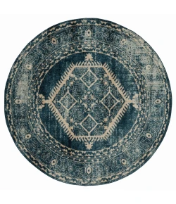 United Weavers Marrakesh Cerulean 3801-30362 7 ft. 10 in. Round Round Rug