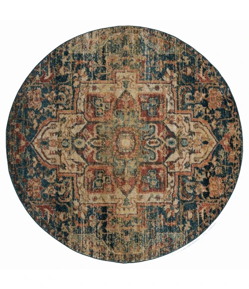 United Weavers Marrakesh Multi 3801-30675 7 ft. 10 in. Round Round Rug