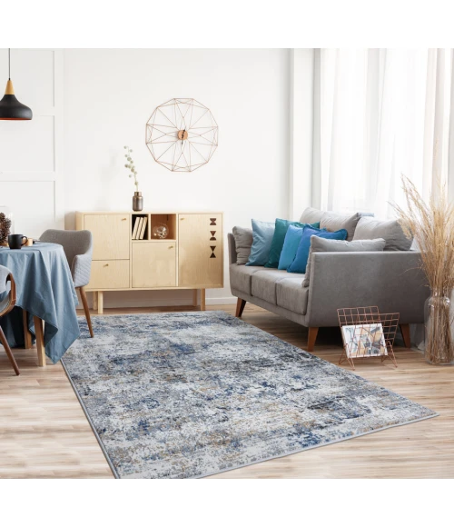 United Weavers Eternity Blue 4535-10160 2 ft. 7 in. X 7 ft. 4 in. Rectangle Rug