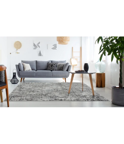 United Weavers Eternity Charcoal 4535-10277 9 ft. 10 in. X 13 ft. 2 in. Rectangle Rug