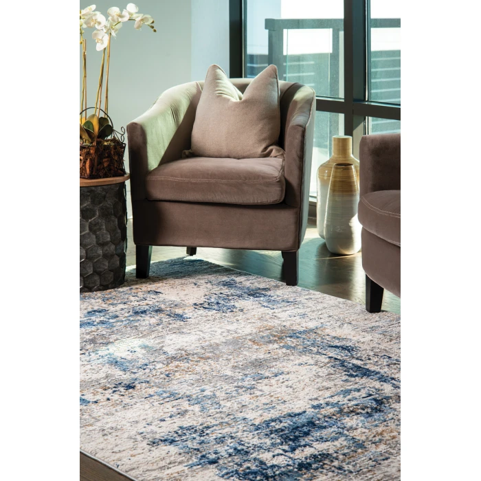 United Weavers Eternity Blue 4535-10360 2 ft. 7 in. X 7 ft. 4 in. Rectangle Rug