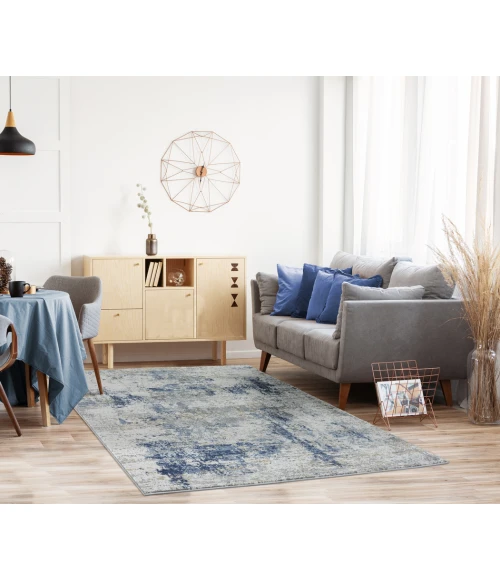 United Weavers Eternity Blue 4535-10360 2 ft. 7 in. X 7 ft. 4 in. Rectangle Rug